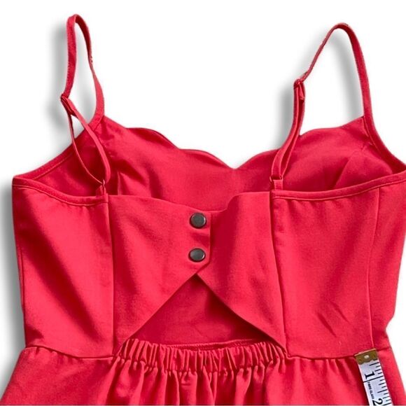 Market & Spruce Coral Scalloped Dress • Size Small - Picture 6 of 13